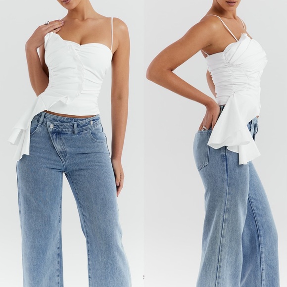 Mistress Rocks White Ruffle Top - Picture 6 of 15